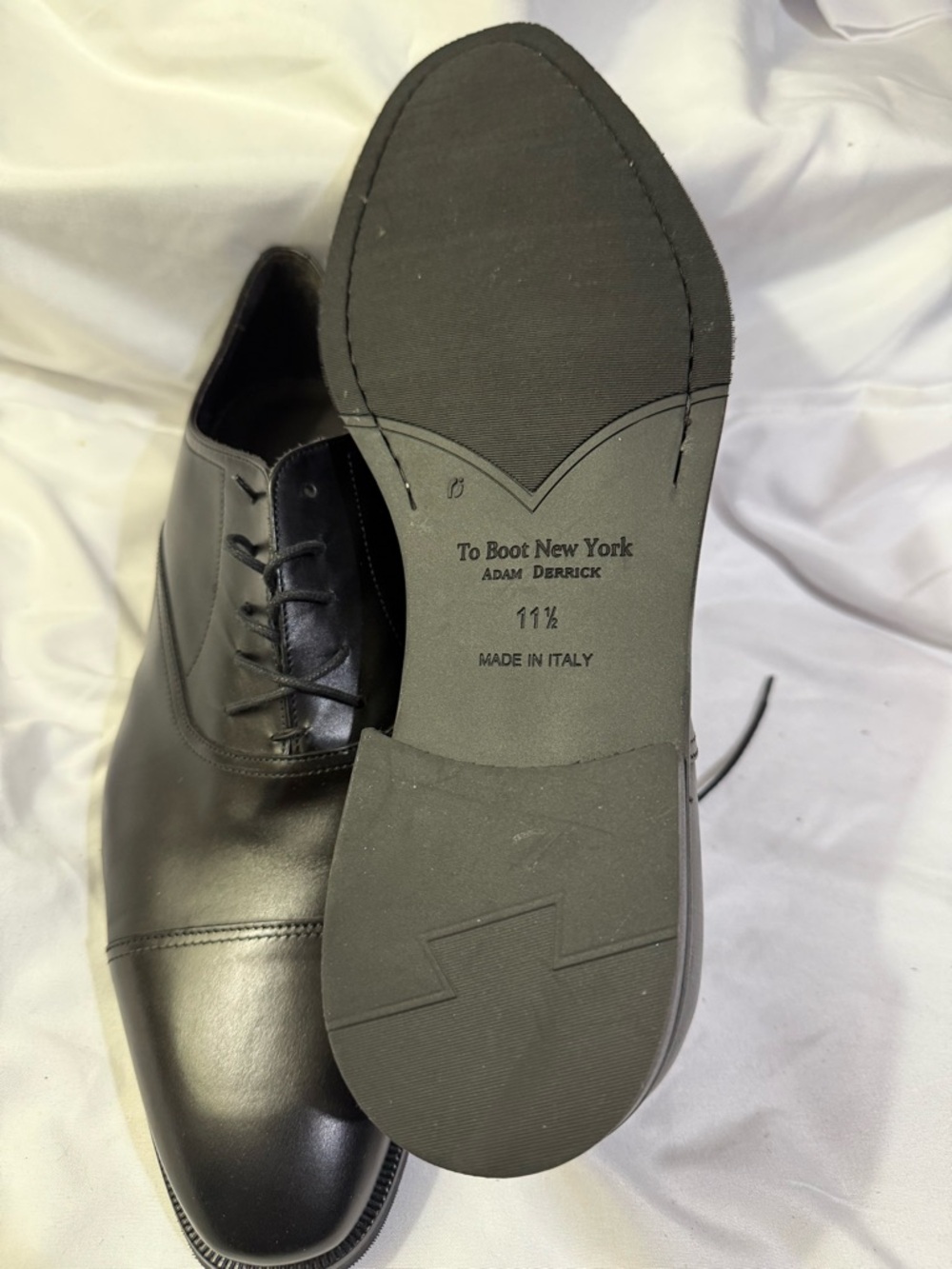 To Boot New York Adrian Derrick Black Cap Toe Oxford Men Size 11 - Picture 4 of 6
